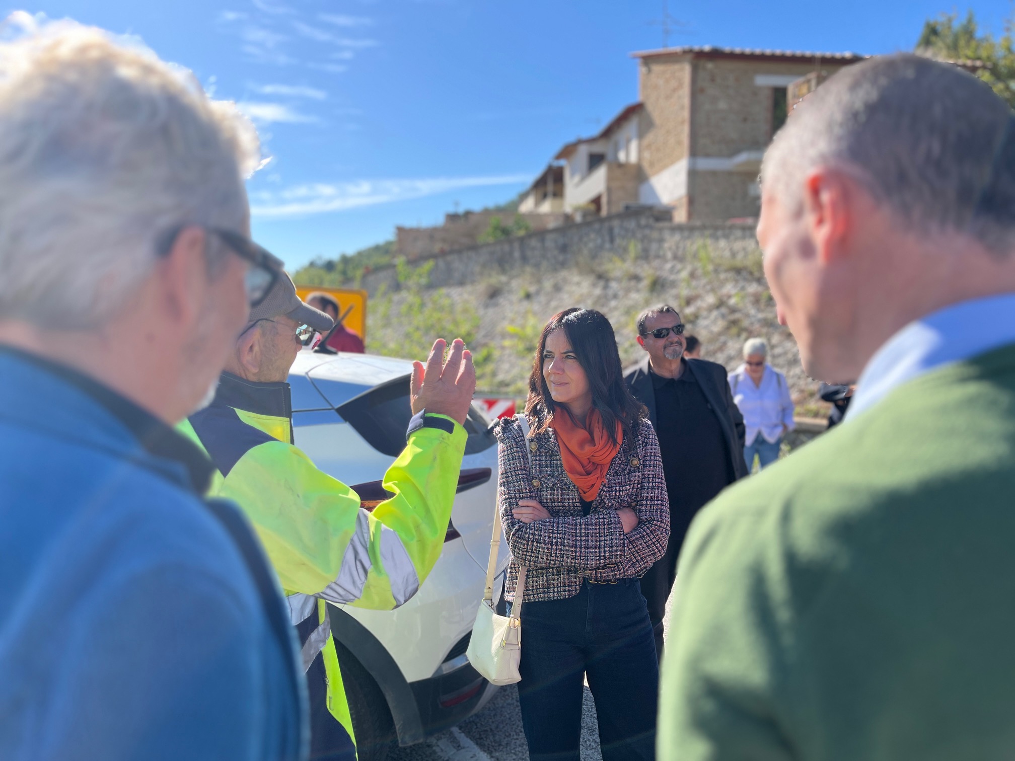 La Presidente Agnese Carletti alla consegna del cantiere per la ricostruzione del Ponte di Bellavista